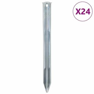 vidaXL 24 db horganyzott acél sátorszeg 22 cm Ø20 mm kép