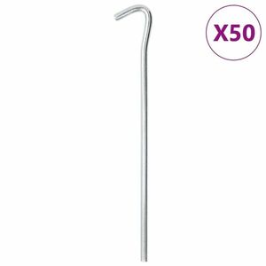 vidaXL 50 db horganyzott acél sátorcövek 23 cm Ø7 mm kép