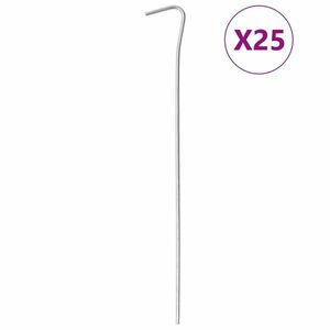 vidaXL 25 db horganyzott acél sátorcövek 23 cm Ø6 mm kép