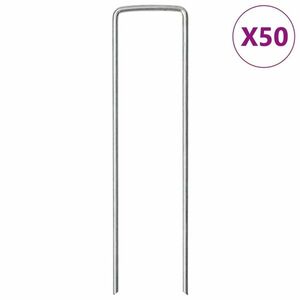 vidaXL 15 db U-alakú horganyzott acél földcövek 15 x 3, 5 cm kép