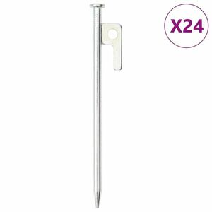 vidaXL 24 db horganyzott acél sátorszeg 20 cm 9 mm kép