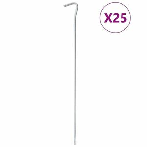 vidaXL 25 db horganyzott acél sátorcövek 30 cm Ø5 mm kép