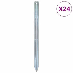 vidaXL 24 db horganyzott acél sátorszeg 30 cm Ø20 mm kép