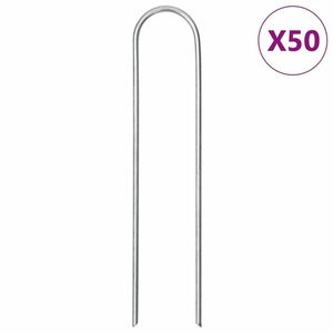 vidaXL 50 db U-alakú horganyzott acél földcövek 15 x 3, 5 cm kép