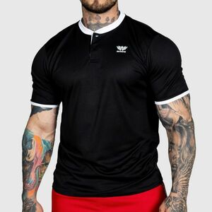 Funkcionális sportpóló Iron Aesthetics Collar, black/white kép