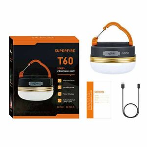 Camping lamp Superfire T60, 2, 5W, 1000mAh kép