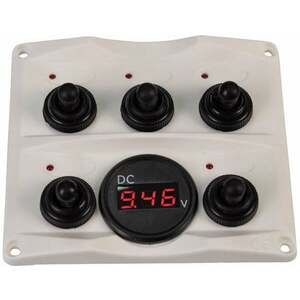 Talamex Switch Panel-Voltmeter 12/24V Antracit 12 / 24 V Hajó kapcsoló kép