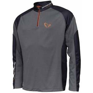 Savage Gear Horgászpóló Tournament Shirt 1/2 Zip Sedona Grey L kép