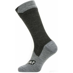 Sealskinz Waterproof All Weather Mid Length Sock Black/Grey Marl S Kerékpáros zoknik kép