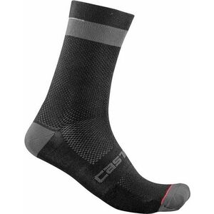 Castelli Alpha 18 Black/Dark Gray L/XL Kerékpáros zoknik kép