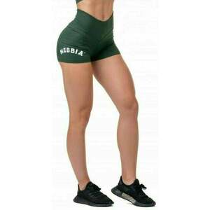 Nebbia Classic Hero High-Waist Shorts Dark Green M Fitness nadrág kép