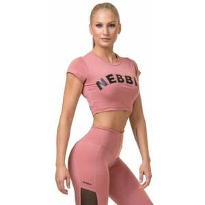 Nebbia Short Sleeve Sporty Crop Top Old Rose XS Fitness póló kép