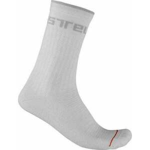 Castelli Distanza 20 Sock White L/XL Kerékpáros zoknik kép