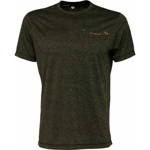 Savage Gear Horgászpóló Fighter Stretch T-Shirt Burnt Olive Melange L kép