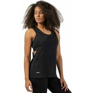 Nebbia Sleeveless Loose Cross Back Tank Top "Feeling Good" Black S Fitness póló kép