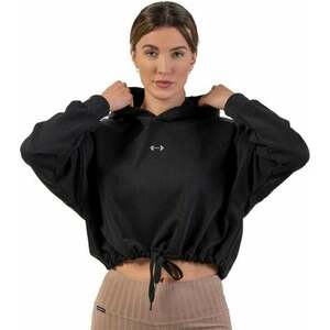 Nebbia Loose Fit Crop Hoodie Iconic Black XS-S Fitness pulóverek kép