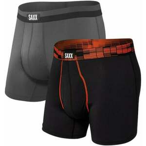 SAXX Sport Mesh 2-Pack Boxer Brief Black Digi Dna/Graphite M Fitness fehérnemű kép