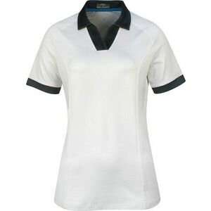 Callaway Womens Short Sleeve V-Placket Colourblock Polo Brilliant White M Rövid ujjú póló kép