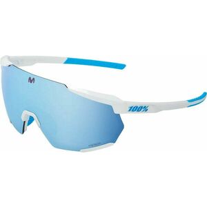 100% Racetrap 3.0 Movistar Team White/HiPER Blue Multilayer Mirror Lens Kerékpáros szemüveg kép