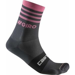 Castelli Giro 13 Stripe Sock Gray/Rosa 2XL Kerékpáros zoknik kép