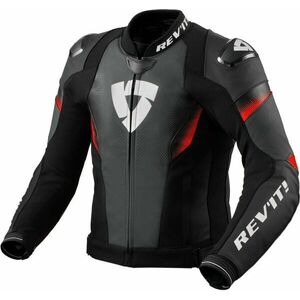 Rev'it! Jacket Control Black/Neon Red 46 Bőrdzseki kép