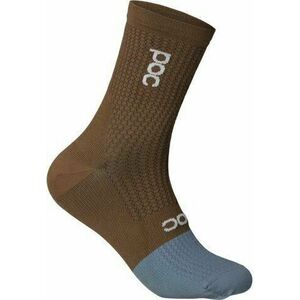 POC Flair Sock Mid Jasper Brown/Calcite Blue L Kerékpáros zoknik kép