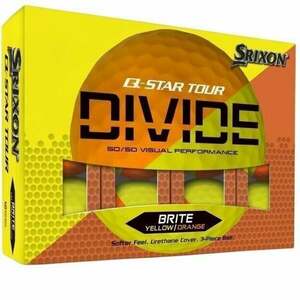 Srixon Q-Star Tour Divide 2 Yellow Orange Golflabda kép