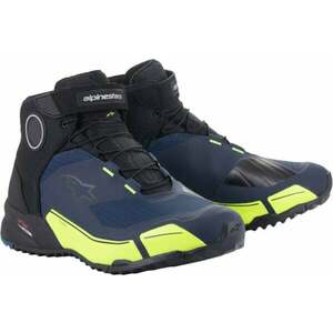 Alpinestars CR-X Drystar Riding Shoes Black/Dark Blue/Yellow Fluo 39 Motoros cipők kép