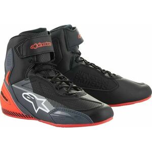 Alpinestars Faster-3 Shoes Black/Grey/Red Fluo 40, 5 Motoros cipők kép