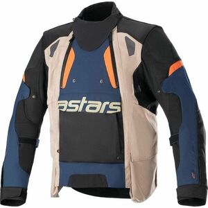 Alpinestars Halo Drystar Jacket Dark Blue/Dark Khaki/Flame Orange 3XL Textildzseki kép