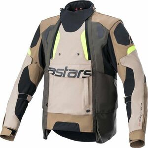 Alpinestars Halo Drystar Jacket Dark Khaki/Sand Yellow Fluo 3XL Textildzseki kép