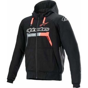 Alpinestars Chrome Ignition Hoodie Black/Red Fluorescent 3XL Textildzseki kép