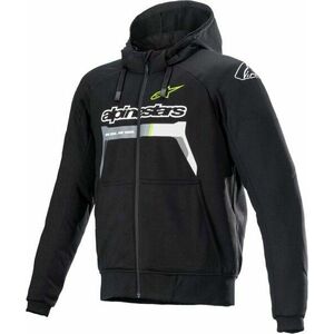 Alpinestars Chrome Ignition Hoodie Black/Yellow Fluorescent 3XL Textildzseki kép