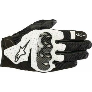 Alpinestars SMX-1 Air V2 Gloves Black/White 3XL Motoros kesztyűk kép