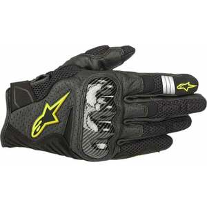 Alpinestars SMX-1 Air V2 Gloves Black/Yellow Fluo 3XL Motoros kesztyűk kép