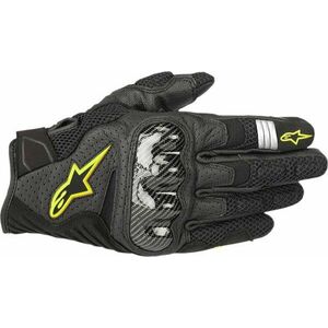 Alpinestars SMX-1 Air V2 Gloves Black/Yellow Fluo L Motoros kesztyűk kép