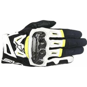 Alpinestars SMX-2 Air Carbon V2 Gloves Black/White/Yellow Fluo 3XL Motoros kesztyűk kép