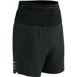 Compressport Trail Racing Overshort M Black M Futórövidnadrágok kép