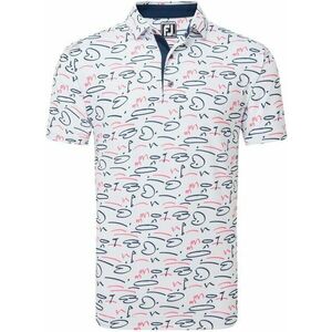 Footjoy Golf Course Doodle White XL Rövid ujjú póló kép