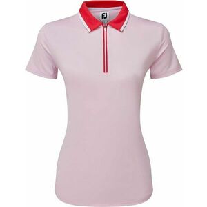 Footjoy Colour Block Lisle Pink/Red S Rövid ujjú póló kép