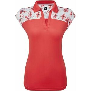 Footjoy Blocked Floral Print Lisle Red S Rövid ujjú póló kép