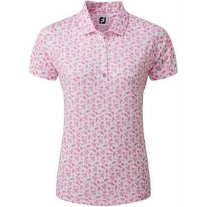 Footjoy Floral Print Lisle Pink/White S Rövid ujjú póló kép