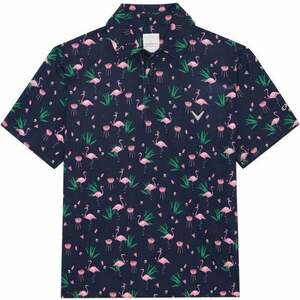 Callaway Boys All Over Flamingo Printed Polo Peacoat L Rövid ujjú póló kép