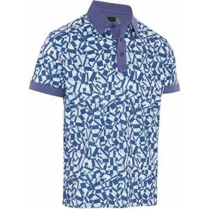 Callaway Birdseye View Allover Print Mens Polo Bijou Blue M Rövid ujjú póló kép