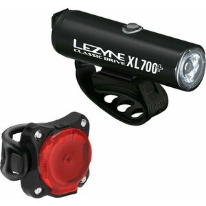 Lezyne Classic Drive XL 700+ / Zecto Drive 200+ Pair Satin Black/Black Front 700 lm / Rear 200 lm Elülső-Hátulsó Lámpa szett kép