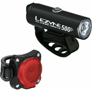 Lezyne Classic Drive 500+/Zecto Drive 200+ Pair Satin Black/Black Front 700 lm / Rear 200 lm Elülső-Hátulsó Lámpa szett kép