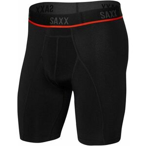 SAXX Kinetic Long Leg Boxer Brief Grey Mini Stripe S Fitness fehérnemű kép