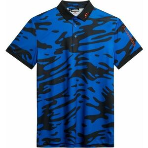 J.Lindeberg Tour Tech Reg Fit Print Mens Polo Neptune Nautical Blue M Rövid ujjú póló kép