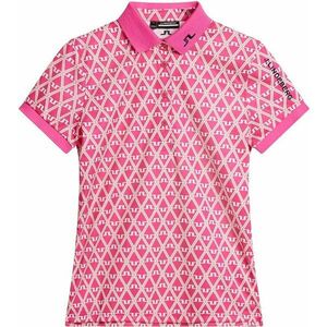 J.Lindeberg Tour Tech Print Womens Polo Fuchsia Purple S Rövid ujjú póló kép