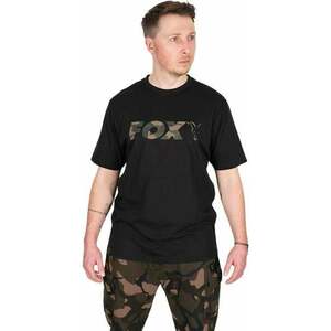 Fox Fishing Horgászpóló Black/Camo Logo T-Shirt - M kép